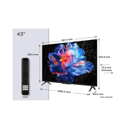 TCL 75 Inch 4K Google Smart TV 75PV6D 2026 Model – Google Assistant, Dolby Atmos, HDR