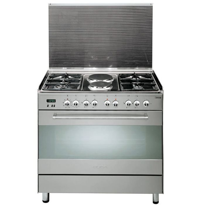ELBA 4 GAS+ 2 ELECTRIC STAINLESS STEEL ELBA COOKER EB/174 Free