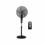 MIKA Stand Fan 18 Inch With Remote, Black & Silver MFS1832RBS By FANS