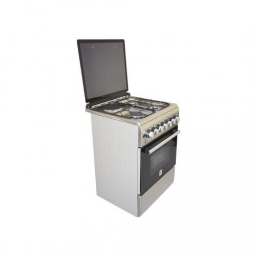 MIKA Standing Cooker, 58cm X 58cm, 3 + 1, Electric Oven, Half Inox  MST60PU31HI/HC
