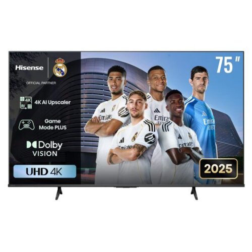 Hisense 75A6Q 75-inch 4K Smart TV – VIDAA OS, LED Panel, 500 Nits Brightness, VESA Mount  75A6Q
