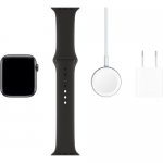 Apple Watch Series 5 (GPS + Cell, 44mm, Space Gray Aluminum, Black Sport Band) By Apple