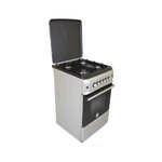 MIKA Standing Cooker, 50cm X 55cm, 4GB, Gas Oven,  MST55PIAGSL/SDMetalic Silver By Mika