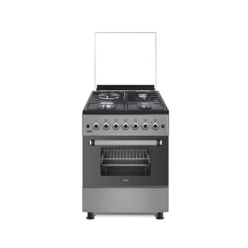MIKA Standing Cooker 58cm X 58cm Dove Grey MST58UF31E4DG – 3 Gas Burners + 1 Electric Hot Plate