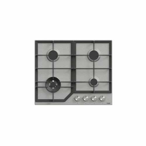 MIKA MGH61404FXW Built-In Gas Hob, 60cm, 4 Gas With WOK, S.S