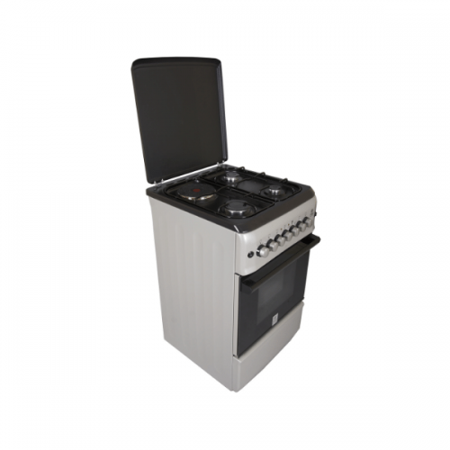 MIKA Standing Cooker, 50cm X 55cm, 3 + 1, Electric Oven, Silver - MST55PI31SL/HC