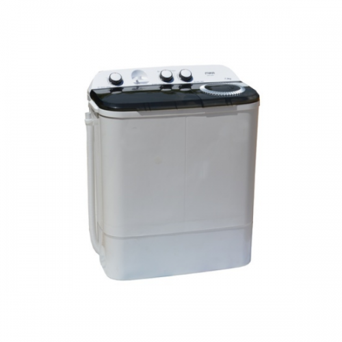 MIKA Washing Machine, Semi-Automatic Top Load, Twin Tub, 7Kg, White - MWSTT2207