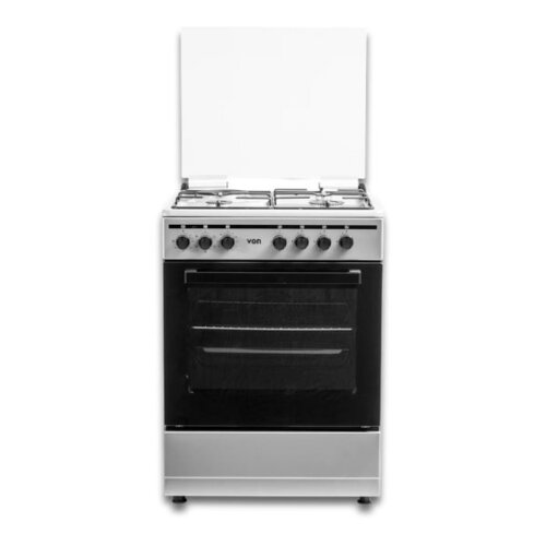 Von Cooker 3 Gas + 1 Electric - VCF653151FSY Thick Enamel Inox Grey By Von