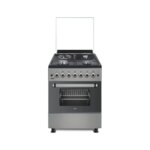 MIKA Standing Cooker 58cm X 58cm Dove Grey MST58U31E4DG – 3 Gas Burners, 1 Electric Hot Plate & 4 Function Electric Oven By Mika
