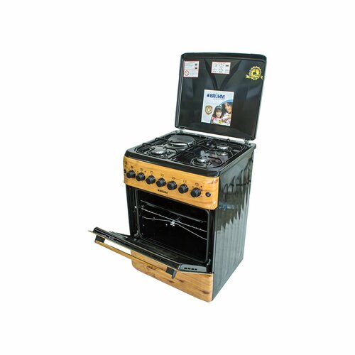 Bruhm BGI - 66M310RNN 3 Gas + 1 Hot Plate, Free Standing Gas Cooker By Other