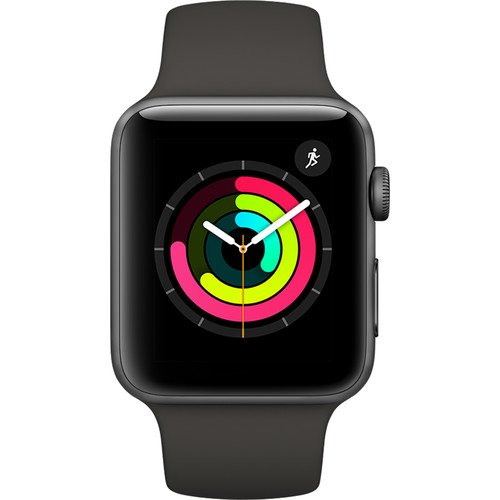 Apple Watch Series 3 42mm Smartwatch (GPS Only, Space Gray Aluminum Case, Gray Sport Band