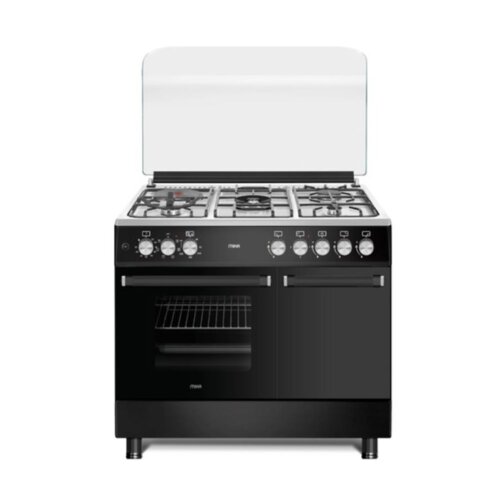 MIKA Standing Cooker 90cm X 60cm MST9041WEG6BX – Gas And Electric Cooking With Convection Oven By Mika