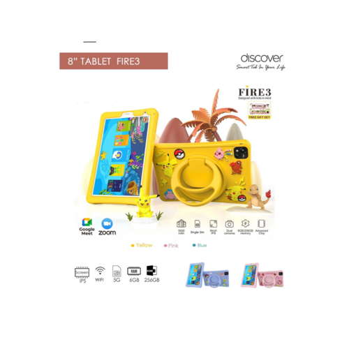 Discover Fire 3 Educational Kids Tablet 8 Inches 6GB RAM 256GB