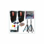 Yamaha PUBLIC ADDRESS SYSTEM 8CH MIXER 2 WOODEN SPEAKER By PA System