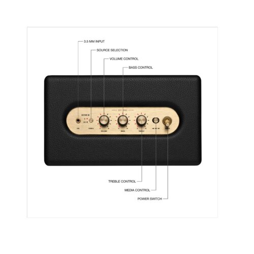 Marshall Acton III Bluetooth Speaker – 60W Stereo Sound, Bluetooth 5.2