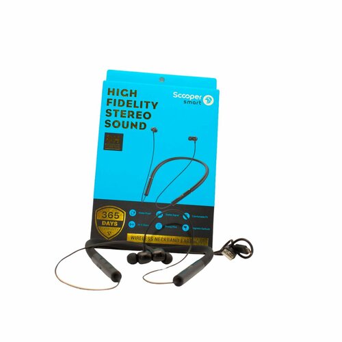 Scooper Neckband Earphone 8hr Battery 10m Range S22-en1