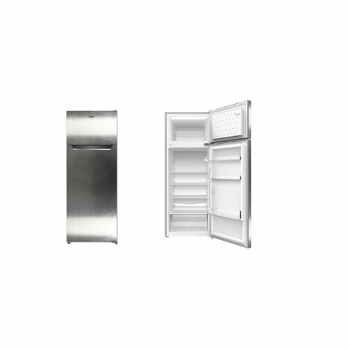 MIKA Refrigerator, 211L, Direct Cool, Double Door, Shiny SS MRDCD211XSF