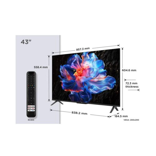 TCL 65 Inch 4K Google Smart TV 65V6D 2026 Model – Google Assistant, Dolby Atmos, HDR