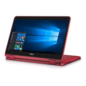 Image for Dell Inspiron 11-3168 X360 Celeron 3060 2.48ghz/2gb/32gb ssd/Wifi/bt/cam/11.6 HD Touch/win 10/Red