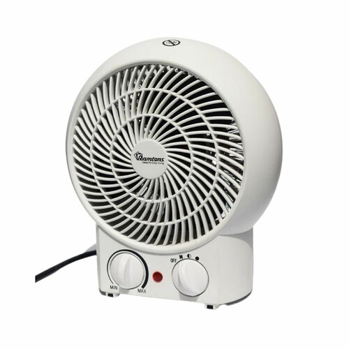 RAMTONS WHITE FAN HEATER, 2 HEAT SETTINGS- RM/475