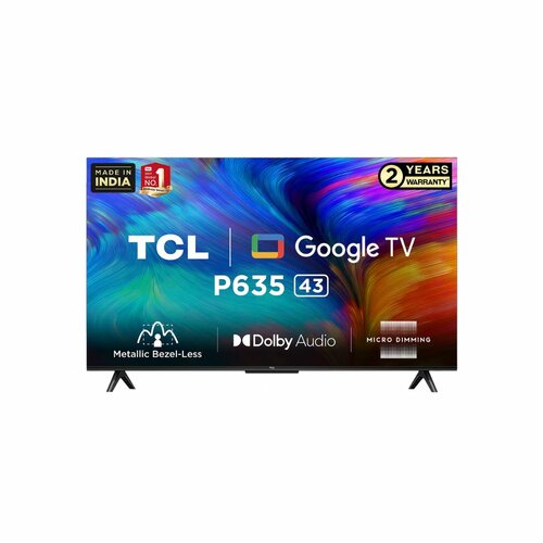75P635 TCL 75 Inch ANDROID 4K TV P635 GOOGLE SMART EDGELESS DESIGN (2022) By TCL
