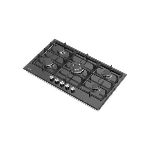 Midea 90cm 5 Burner Gas Hob Black Glass MG90GQ095AL1B-BS