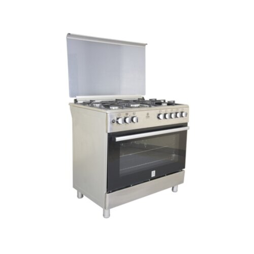 MIKA Standing Cooker, 90cm X 60cm, 5GB, Electric Oven, Half Inox  MST90PU5GHI/2WFO