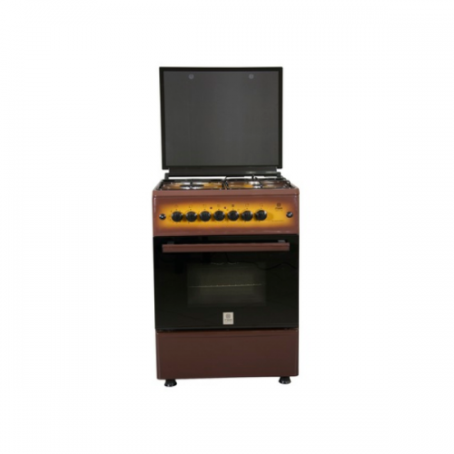 MIKA Standing Cooker, 58cm X 58cm, 3 + 1, Electric Oven, Light Brown TDF MST60PU31DB/HC