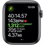 Apple Watch Series 5 GPS 40mm Grey Aluminium Case With Black Sport Band By Apple