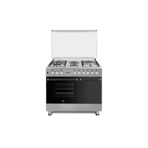 MIKA MST905G2WEG10HI Standing Cooker: 90cm X 60cm, 4 Gas Burners (1 Wok) + 2 Rapid Hot Plates
