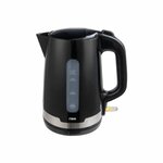 MIKA MKT1204 Kettle, 1.7L, Plastic, 360º Cordless, Black With S.S. Trim By Mika
