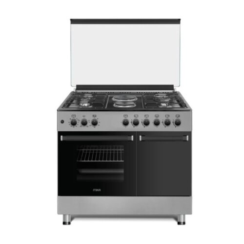 MIKA 90x60cm Standing Cooker 4 Gas + 2 Hot Plates MST9042EG4SB
