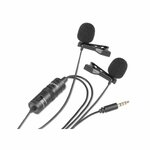 BOYA BY-M1DM Dual Omni-directional Lavalier Microphone By BOYA