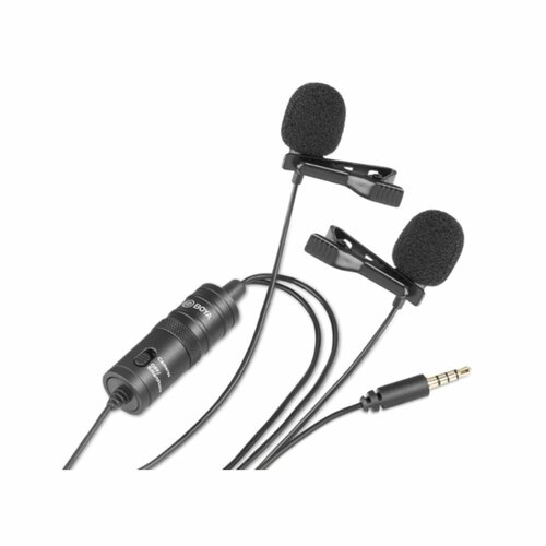 BOYA BY-M1DM Dual Omni-directional Lavalier Microphone