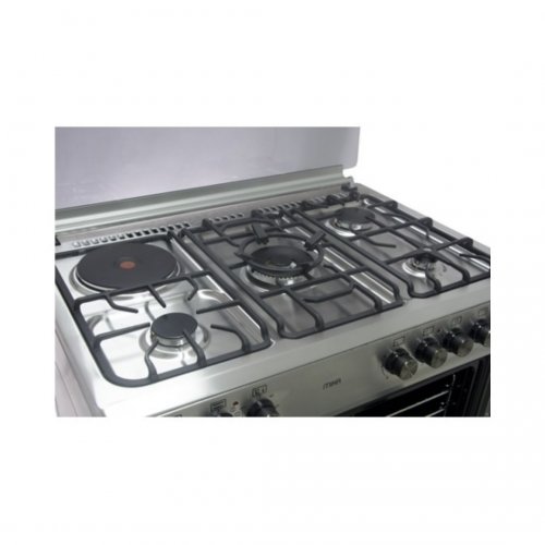 MIKA Standing Cooker, 90cm X 60cm, 4 + 1, Electric Oven, Half Inox  MST90PU41HI/FOW