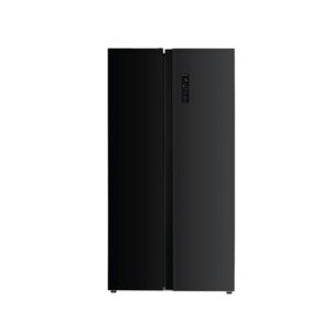 Image for MIKA 595L Side By Side No Frost Fridge Black Glass MRNF2D595GBV