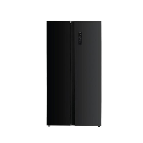 MIKA 595L Side By Side No Frost Fridge Black Glass MRNF2D595GBV By Mika