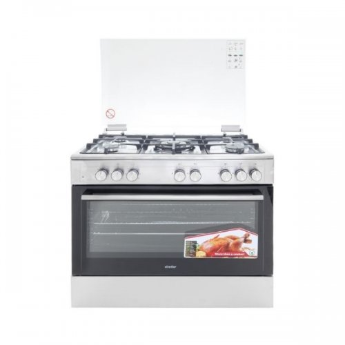 Simfer 9507WEI 5 Gas Professional Cooker, Multifunctional Electric Oven - Half Inox By Other