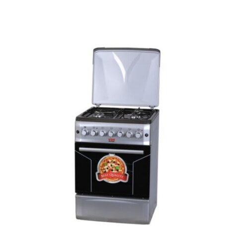 Von VAC6F031US 3 Gas + 1 Electric Cooker - Silver