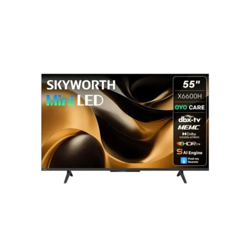 Skyworth 55 Inch QD-MiniLED Google Smart TV 55X6600H – 4K Ultra HD, Dolby Vision, Dolby Atmos