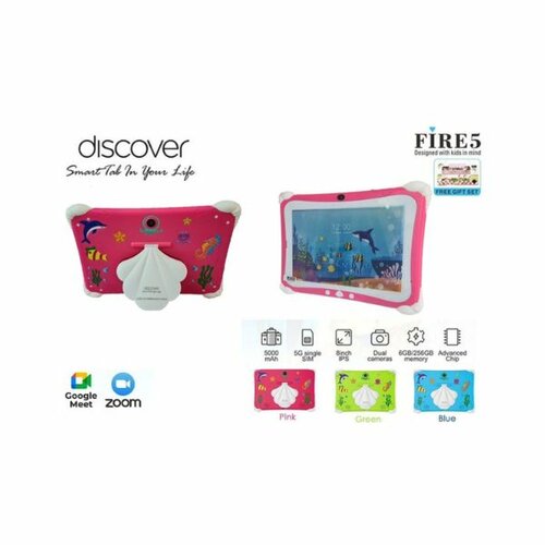 Discover Fire 5 8 Inch Kids Study Tablet 6GB RAM 256GB ROM 5G Single Sim