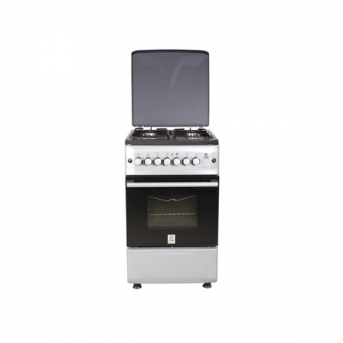 MIKA Standing Cooker, 50cm X 55cm, 4GB, Electric Oven, Silver MST55PI4GSL/HC By Mika