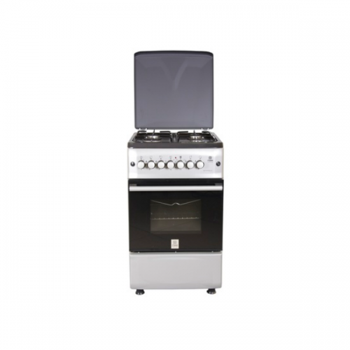 MIKA Standing Cooker, 50cm X 55cm, 4GB, Electric Oven, Silver MST55PI4GSL/HC