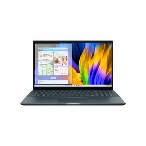 ASUS ZenBook Pro 15.6" FHD Touchscreen Laptop, AMD Ryzen 7 5800H, 16GB RAM, 512GB SSD, Windows 11 Pro, Pine Gray, UM535QE-XH71T photo