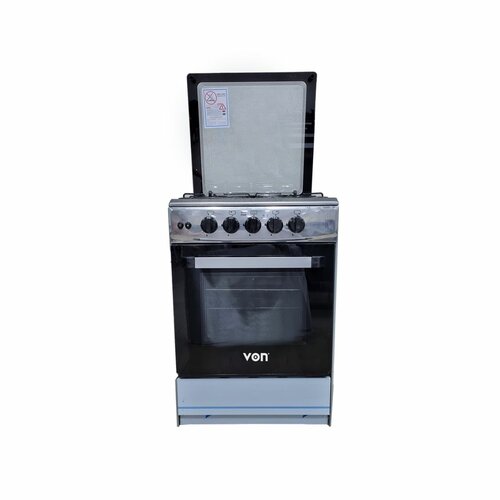Von 5534 4 Gas Cooker Silver Home Appliances Cookers Von