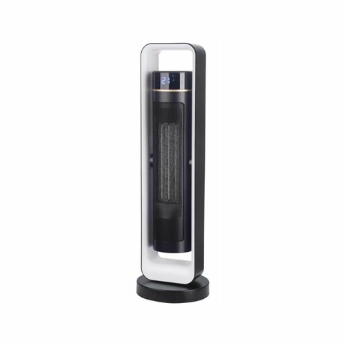 MIKA MH202R Tower Ceramic Heater, 1500W-2200W, With Remote, Black & White