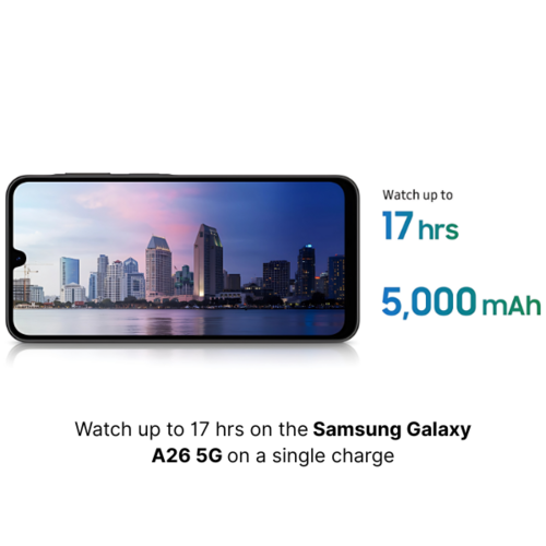 Samsung Galaxy A26 5G - Dual Sim, 8GB Memory, 128GB/256GB Storage Options, Expandable Storage  Up To 2TB Via MicroSD