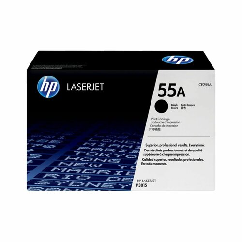HP 55A Black Original LaserJet Toner Cartridge, CE255A