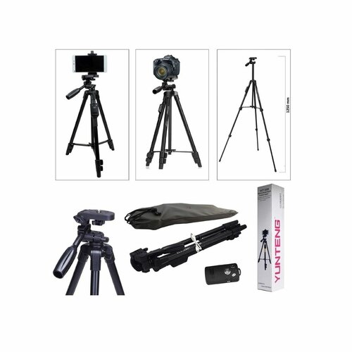 YUNTENG VCT-5208 Tripod For Mobile And Camera With Bluetooth Remote Control Shutter