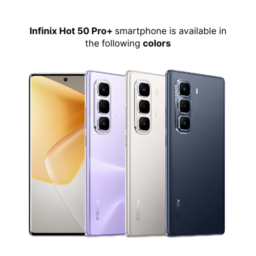 Infinix Hot 50 Pro+ (8GB + 128GB, 8GB + 256GB) , Up To 16GB Extended RAM, In-Display Fingerprint For Top Notch Security, Infinix AI